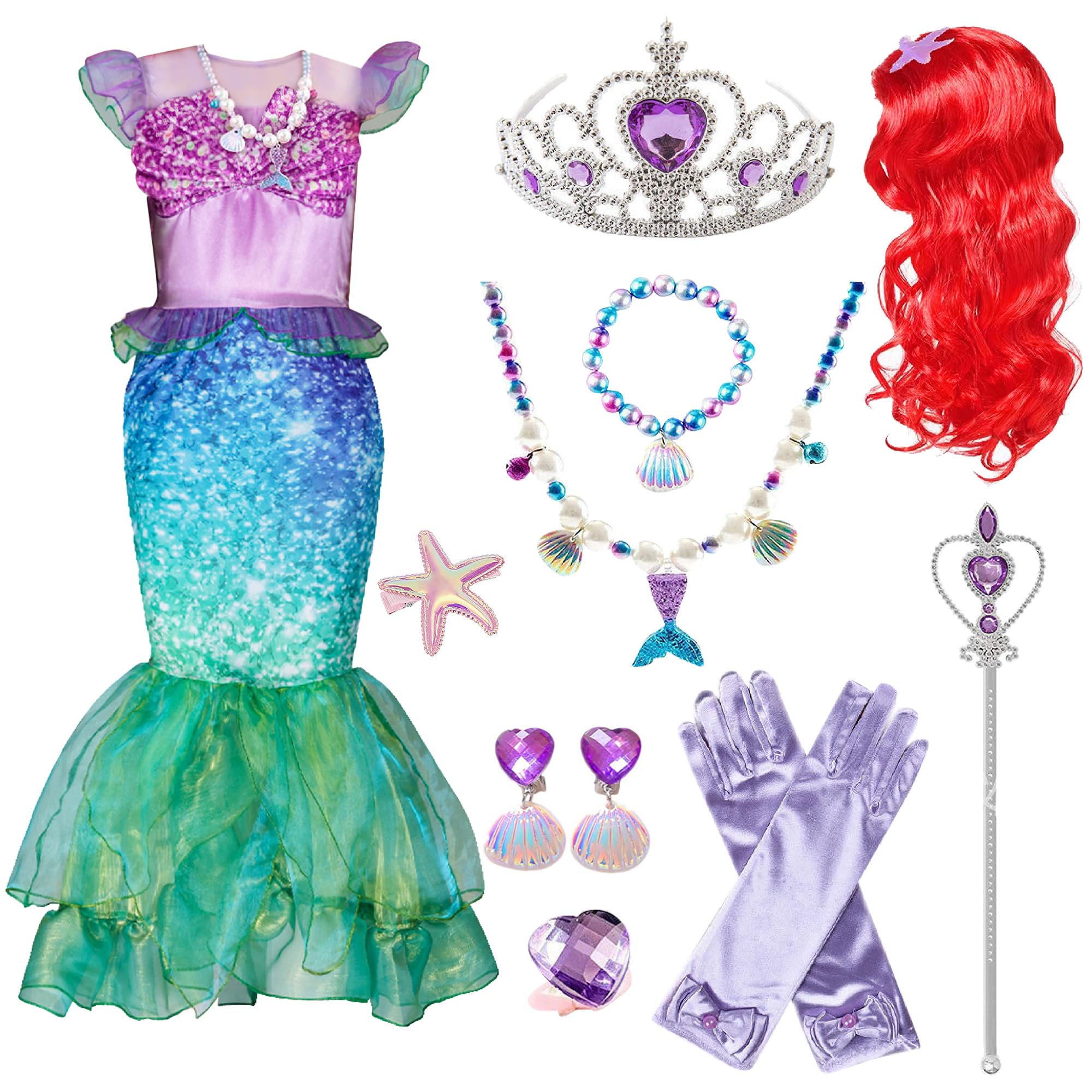 【美月さん専用】アリエル仮装セット Amazon.co.jp: [IKALI] プリンセス ドレス 豪華11点セット